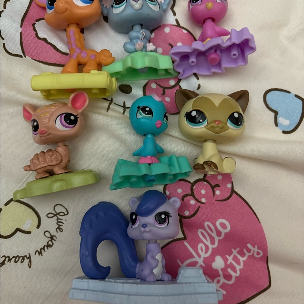 Colorful Littlest Pet Shop Figures